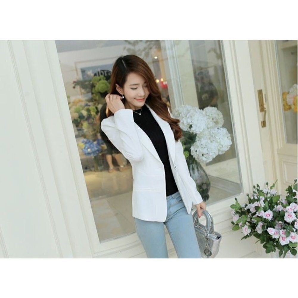 Floravere RBG Single Button Bridal Blazer Jacket White - Picture 2 of 12